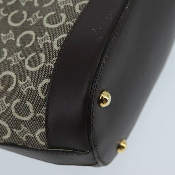 CELINE C Macadam Canvas Hand Bag Brown Gold Auth 98064 - Picture 16 of 16